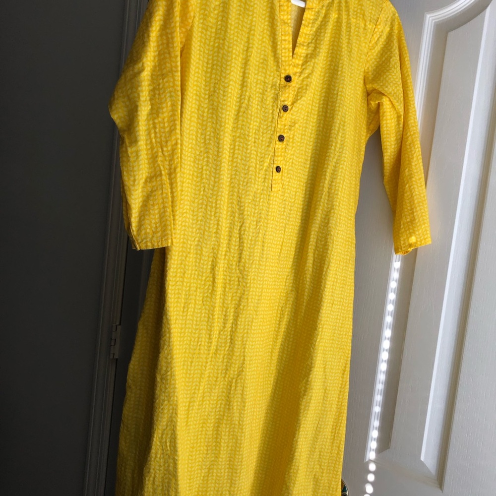 Bright Yellow Long Sleeve Dress
